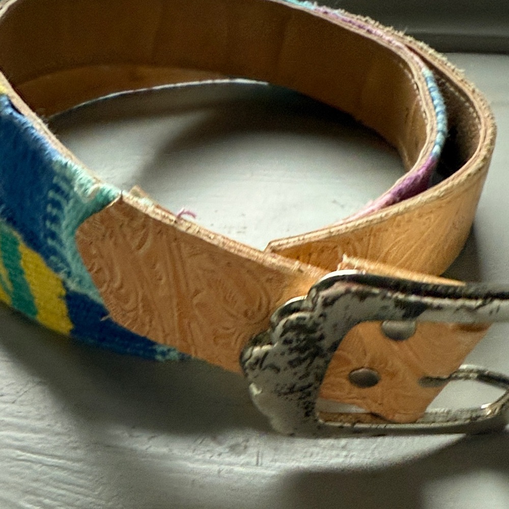 Multicolor Patterned Women's Belt - Picture 5 of 8